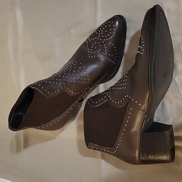 Charles David Studded Cowboy Style Booties - Picture 3 of 5